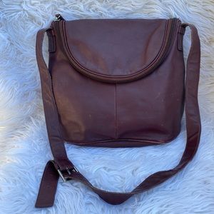 Maxx New York crossbody bag leather burgundy